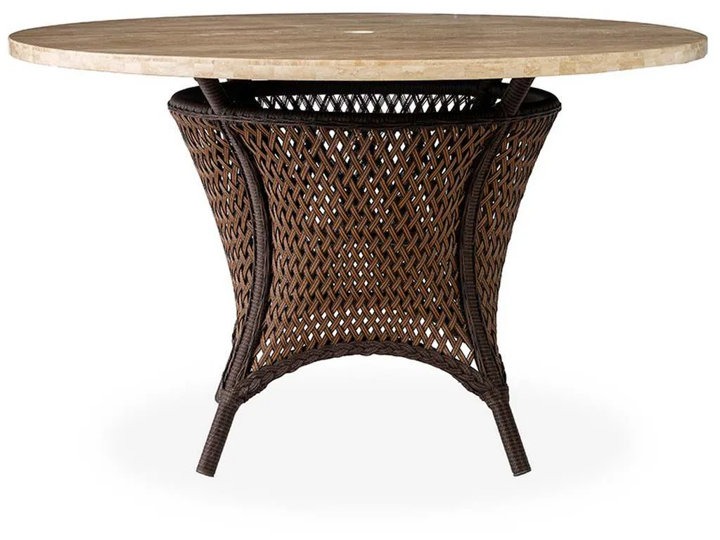 Lloyd Flanders 71948 Grand Traverse 48 Inch Round Umbrella Dining Table