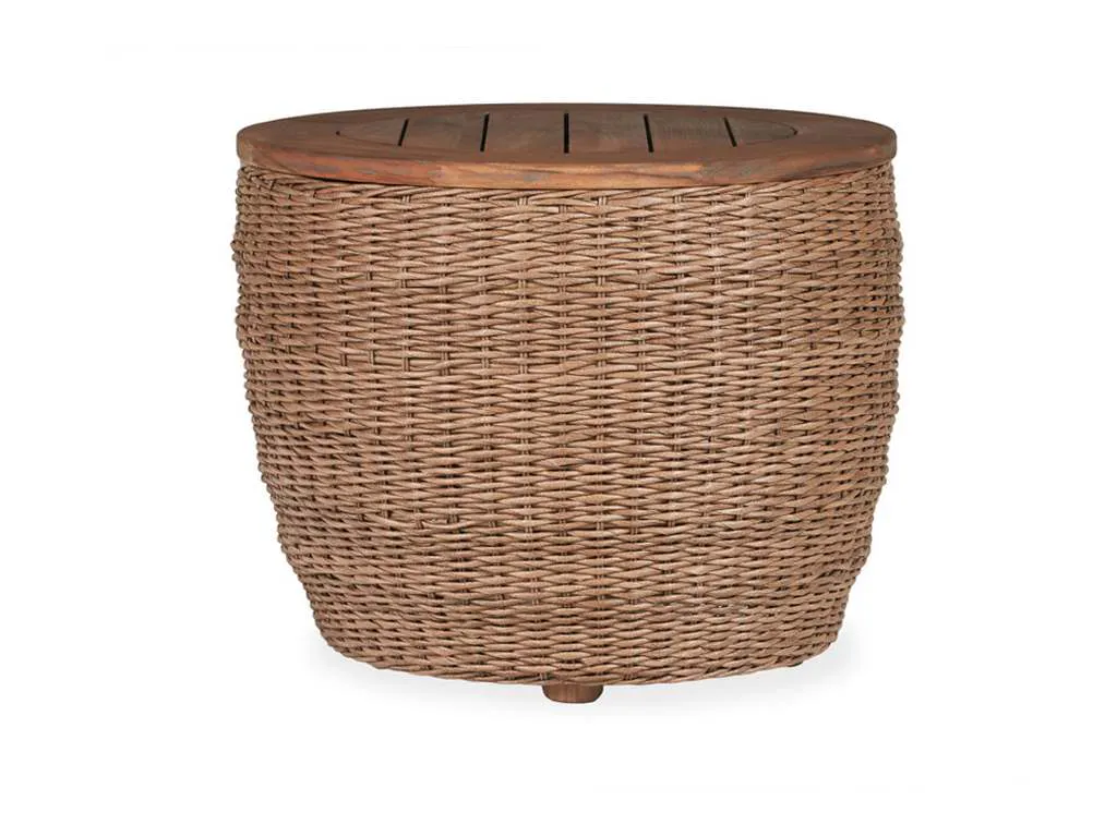 Lloyd Flanders 426043 Tobago 24 Inch Round Barrel End Table