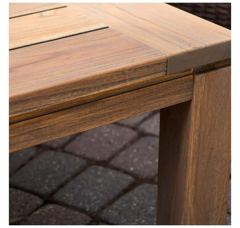 Lloyd Flanders 286100 Teak 99 Inch Rectangular Trestle Base Dining Table Lloyd Flanders 286100 Teak 99 Inch Rectangular Trestle Base Dining Table