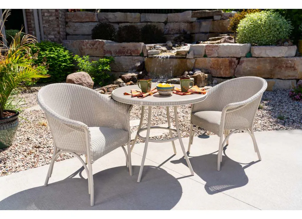 Lloyd Flanders 124032 All Seasons 33 Inch Round Bistro Table with Reversible Glass Lloyd Flanders 124032 All Seasons 33 Inch Round Bistro Table with Reversible Glass
