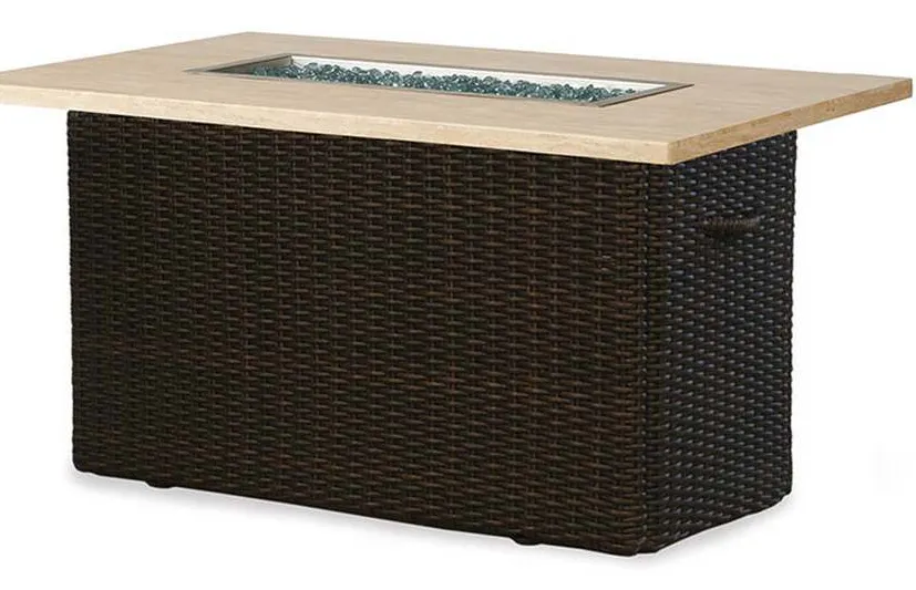 Lloyd Flanders 298098 Mesa 52 Inch Rectangular Fire Table Lloyd Flanders 298098 Mesa 52 Inch Rectangular Fire Table