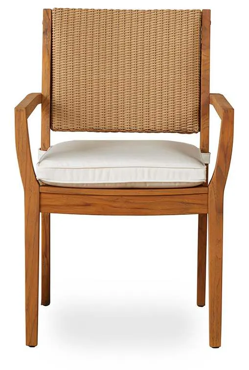 Lloyd Flanders 286201 Teak Loom Back Teak Dining Armchair Lloyd Flanders 286201 Teak Loom Back Teak Dining Armchair
