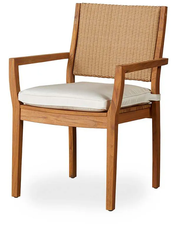 Lloyd Flanders 286201 Teak Loom Back Teak Dining Armchair Lloyd Flanders 286201 Teak Loom Back Teak Dining Armchair