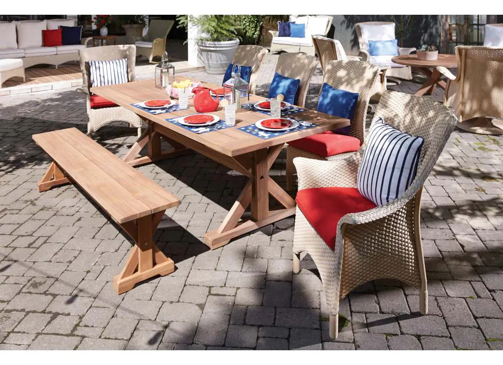 Lloyd Flanders 286127 Teak 79 Inch Dining Bench Lloyd Flanders 286127 Teak 79 Inch Dining Bench