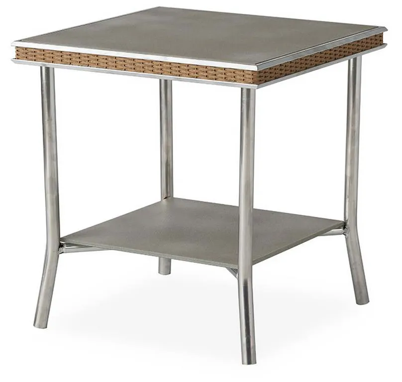 Lloyd Flanders 133043 Visions 20 Inch Square End Table with Reversible Glass Lloyd Flanders 133043 Visions 20 Inch Square End Table with Reversible Glass
