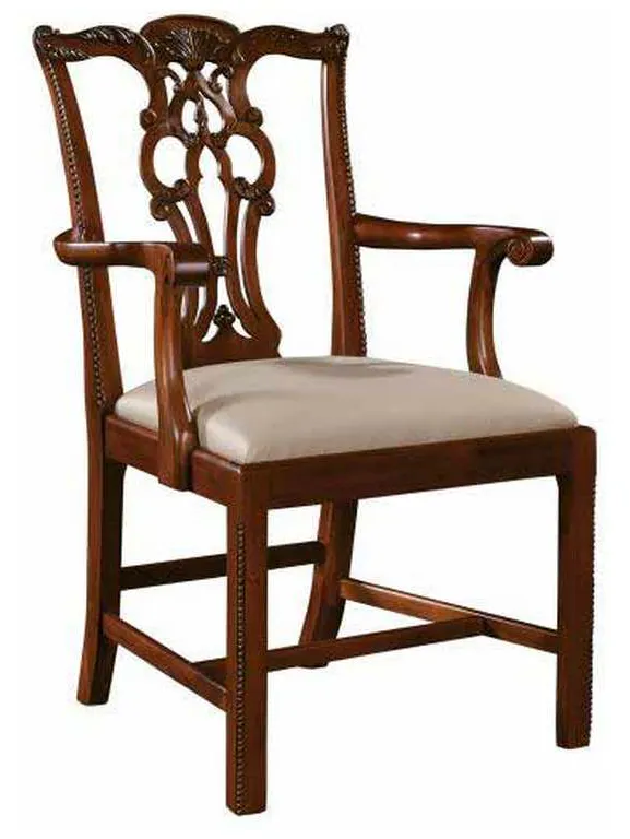 Maitland Smith 8100-41 Massachusetts Regency Mahogany Arm Chair Maitland Smith 8100-41 Massachusetts Regency Mahogany Arm Chair