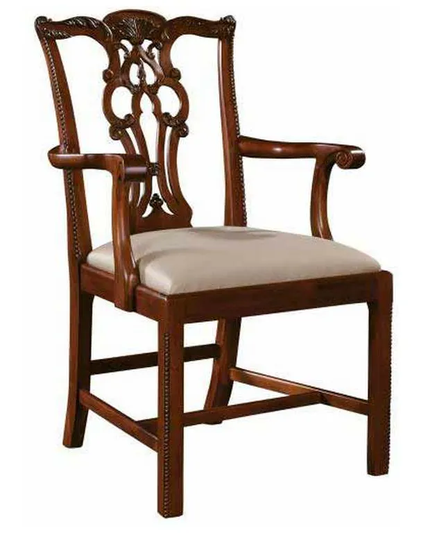 Maitland Smith 8100-41 Massachusetts Regency Mahogany Arm Chair Maitland Smith 8100-41 Massachusetts Regency Mahogany Arm Chair