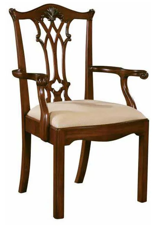 Maitland Smith 8103-41 Connecticut Regency Mahogany Arm Chair Maitland Smith 8103-41 Connecticut Regency Mahogany Arm Chair