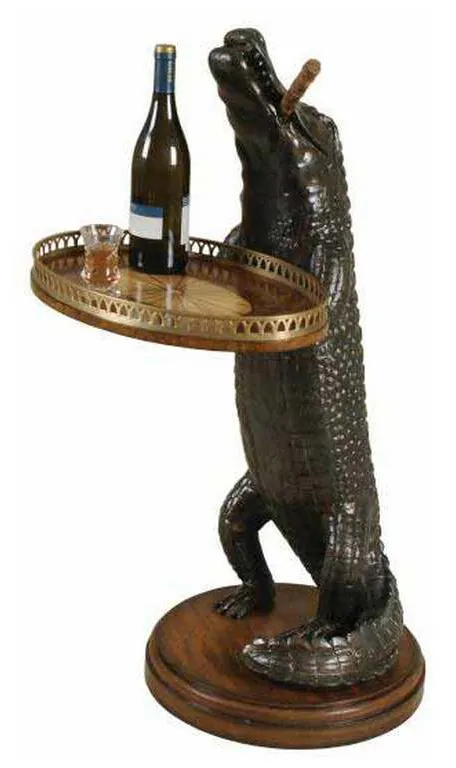 Maitland Smith 8109-30 Alligator Occasional Table Maitland Smith 8109-30 Alligator Occasional Table