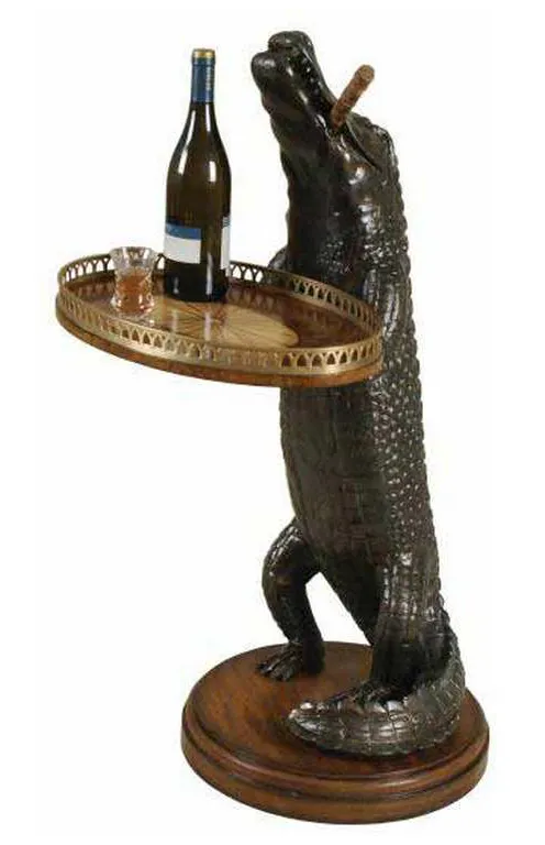 Maitland Smith 8109-30 Alligator Occasional Table Maitland Smith 8109-30 Alligator Occasional Table