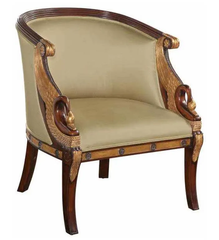 Maitland Smith 8109-43 Swan Occasional Chair Maitland Smith 8109-43 Swan Occasional Chair