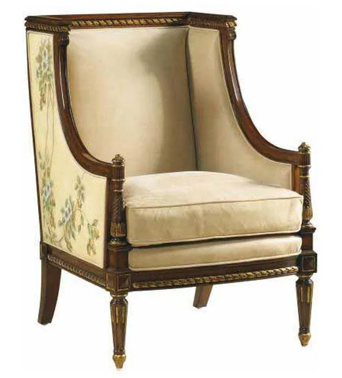 Maitland Smith 8110-43 Floral Occasional Chair Maitland Smith 8110-43 Floral Occasional Chair