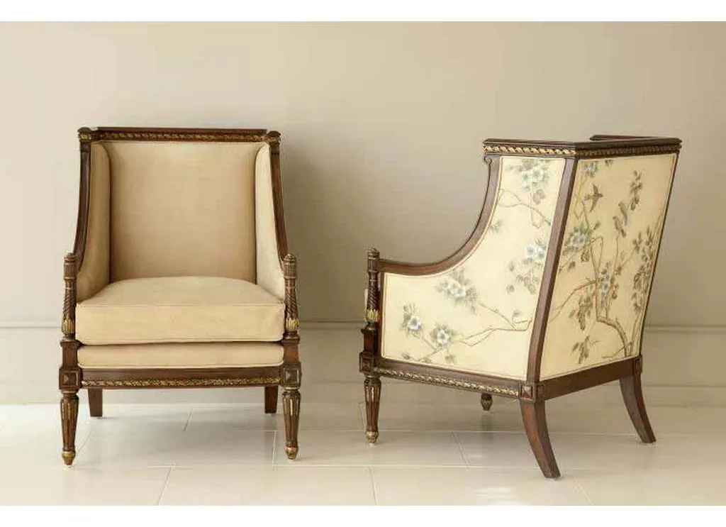 Maitland Smith 8110-43 Floral Occasional Chair Maitland Smith 8110-43 Floral Occasional Chair