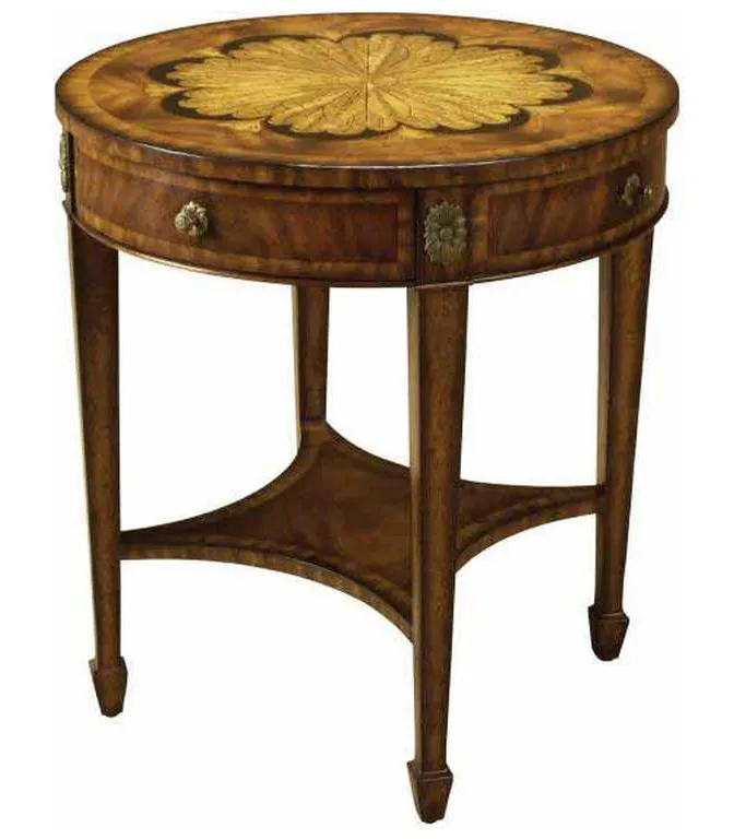 Maitland Smith 8111-32 Floral Occasional Table Maitland Smith 8111-32 Floral Occasional Table