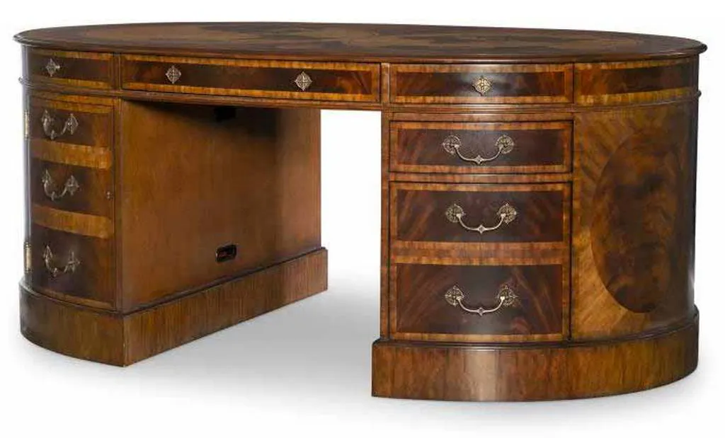 Maitland Smith 8116-55 Map Partners Oval Desk Maitland Smith 8116-55 Map Partners Oval Desk