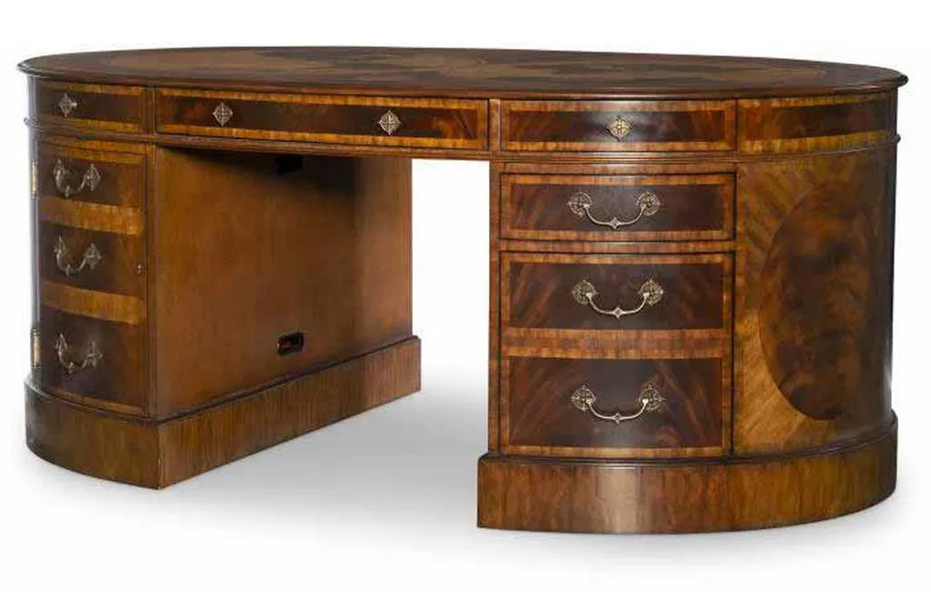 Maitland Smith 8116-55 Map Partners Oval Desk Maitland Smith 8116-55 Map Partners Oval Desk