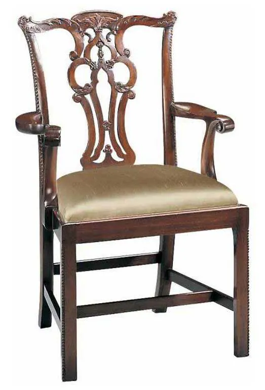 Maitland Smith 8121-41 Massachusetts Polished Mahogany Arm Chair Maitland Smith 8121-41 Massachusetts Polished Mahogany Arm Chair