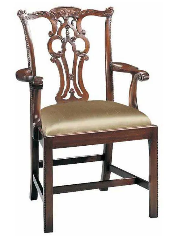 Maitland Smith 8121-41 Massachusetts Polished Mahogany Arm Chair Maitland Smith 8121-41 Massachusetts Polished Mahogany Arm Chair