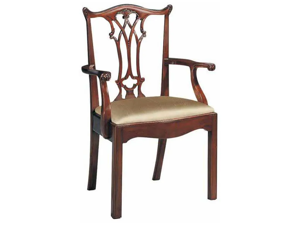 Maitland Smith 8123-41  Connecticut Polished Mahogany Arm Chair