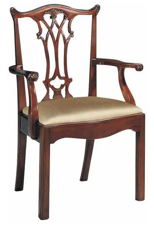 Maitland Smith 8123-41 Connecticut Polished Mahogany Arm Chair Maitland Smith 8123-41 Connecticut Polished Mahogany Arm Chair