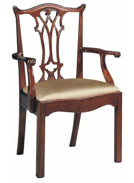 Maitland Smith 8123-41 Connecticut Polished Mahogany Arm Chair Maitland Smith 8123-41 Connecticut Polished Mahogany Arm Chair