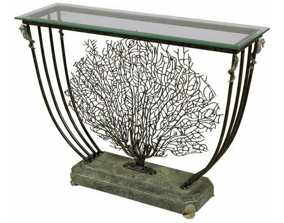 Maitland Smith 8135-34 Coral Console Table Maitland Smith 8135-34 Coral Console Table
