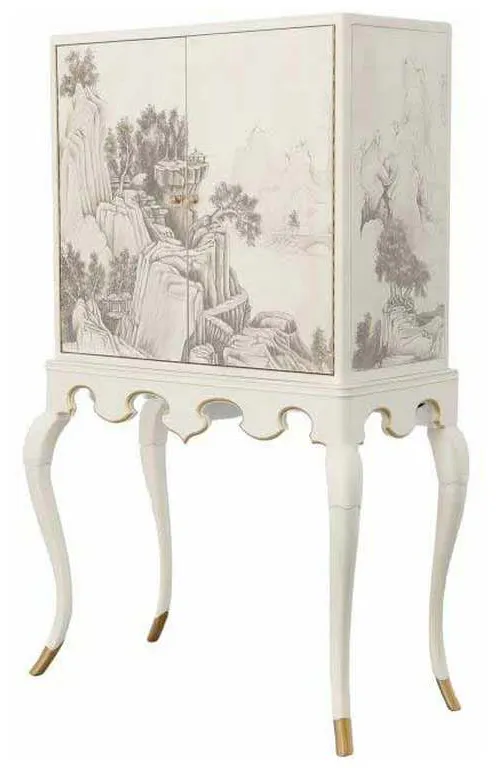 Maitland Smith 8144-51 Lacca Veneziana Bar Cabinet Maitland Smith 8144-51 Lacca Veneziana Bar Cabinet