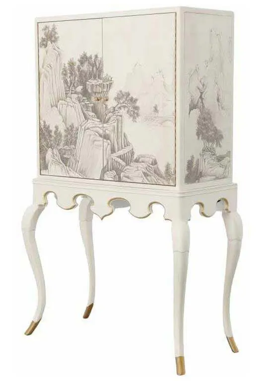 Maitland Smith 8144-51 Lacca Veneziana Bar Cabinet Maitland Smith 8144-51 Lacca Veneziana Bar Cabinet