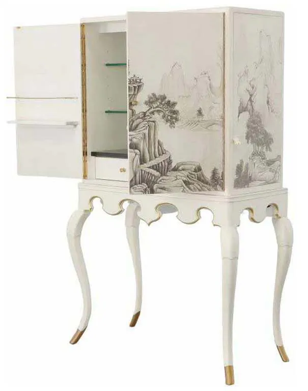 Maitland Smith 8144-51 Lacca Veneziana Bar Cabinet Maitland Smith 8144-51 Lacca Veneziana Bar Cabinet