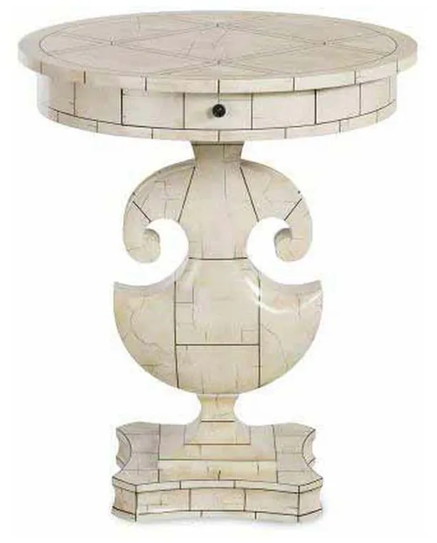 Maitland Smith 8176-32 Lyre Spot Table Maitland Smith 8176-32 Lyre Spot Table
