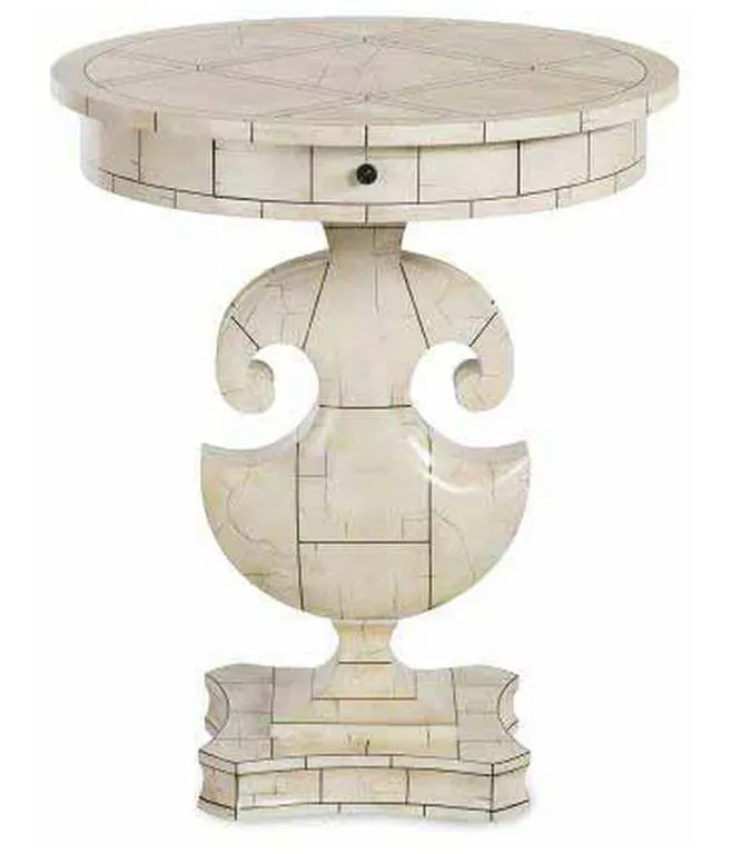 Maitland Smith 8176-32 Lyre Spot Table Maitland Smith 8176-32 Lyre Spot Table