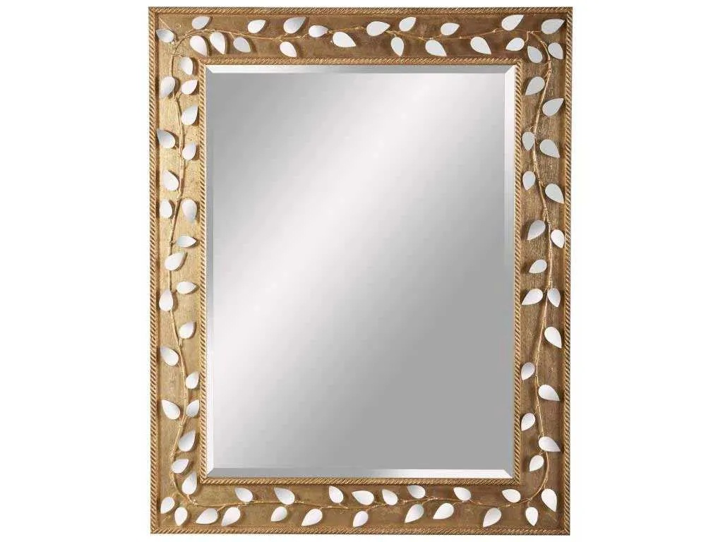 Maitland Smith 8207-28  Gold Mirror Glass Leaf Decor