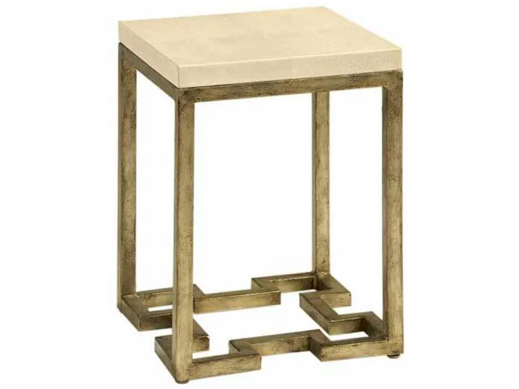Maitland Smith 8291-30  Geometric Ivory Accent Table