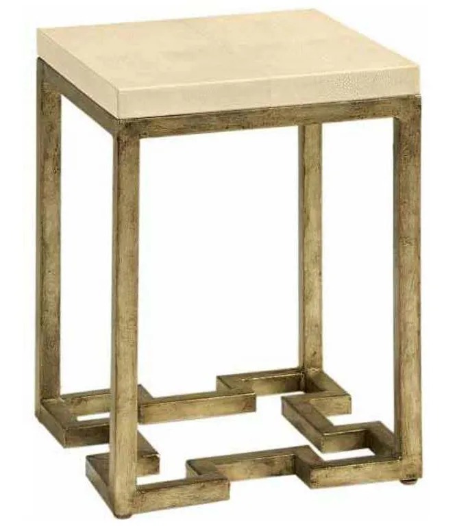 Maitland Smith 8291-30 Geometric Ivory Accent Table Maitland Smith 8291-30 Geometric Ivory Accent Table