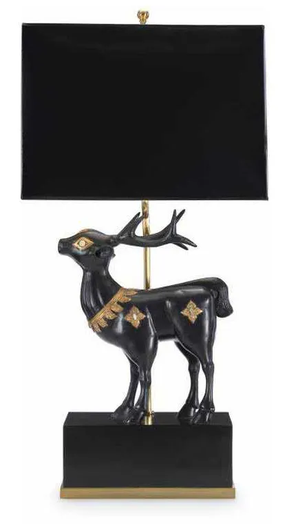 Maitland Smith 8305-17 Faithful Not Fawning Table Lamp Maitland Smith 8305-17 Faithful Not Fawning Table Lamp