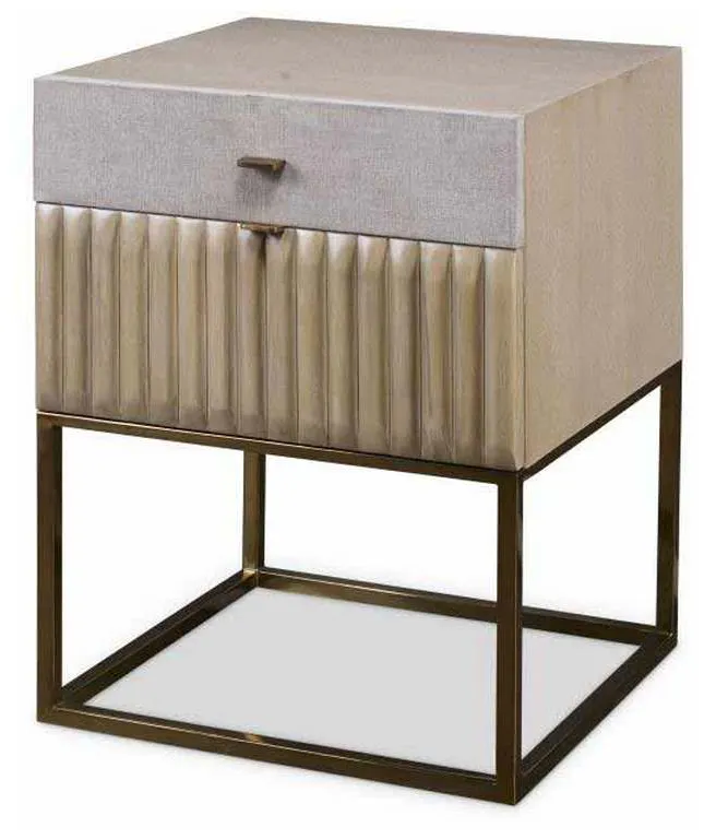 Maitland Smith 8332-32 Linen Front Occasional Table Maitland Smith 8332-32 Linen Front Occasional Table