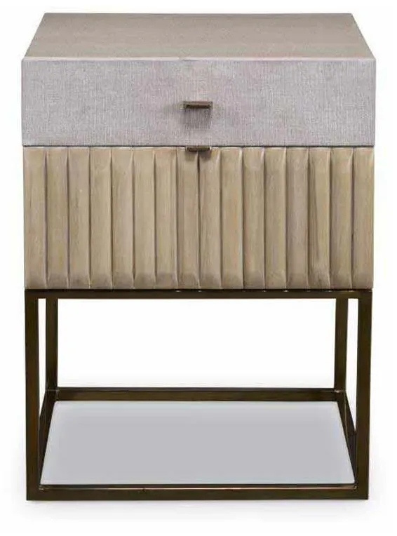 Maitland Smith 8332-32 Linen Front Occasional Table Maitland Smith 8332-32 Linen Front Occasional Table