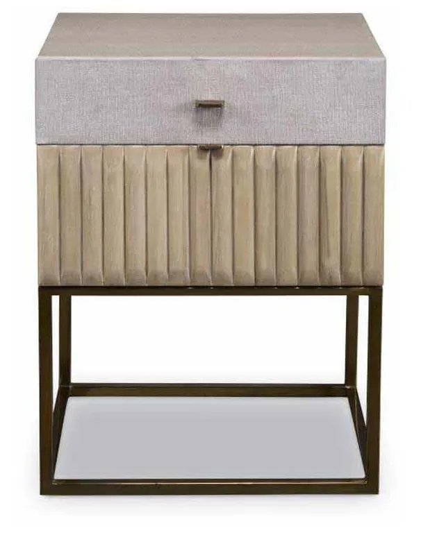 Maitland Smith 8332-32 Linen Front Occasional Table Maitland Smith 8332-32 Linen Front Occasional Table