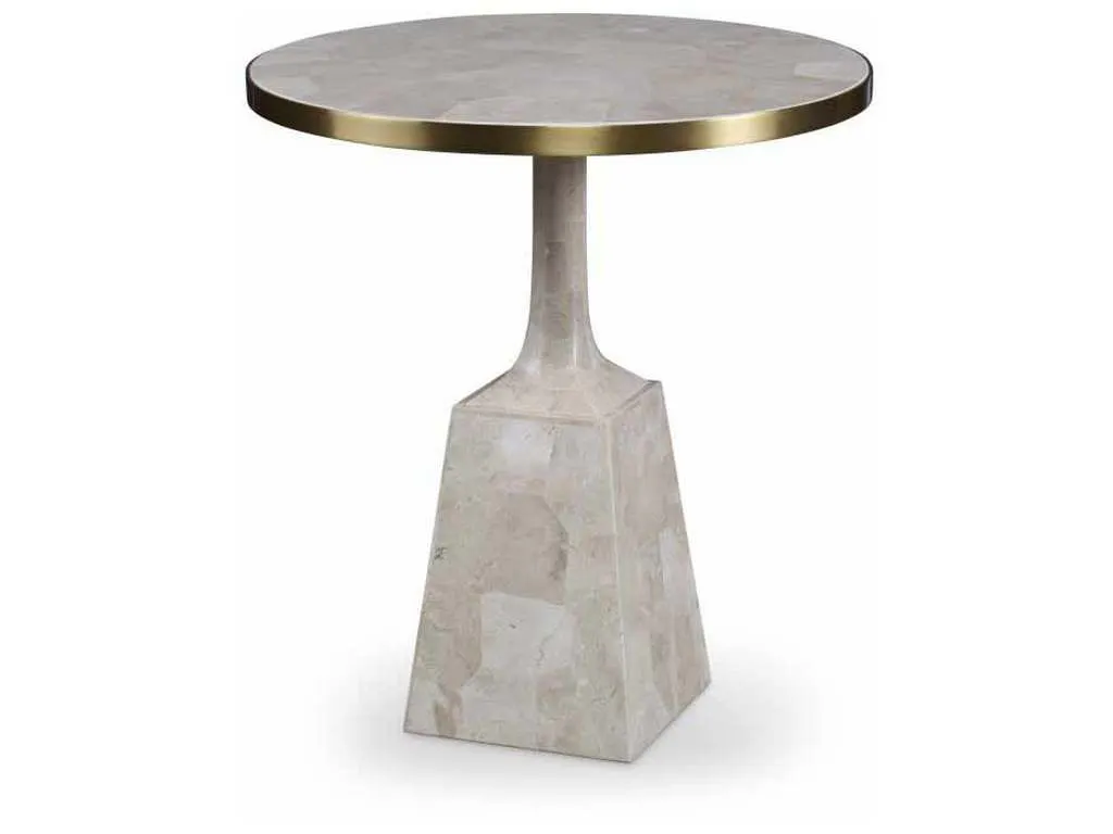 Maitland Smith 8332-36  Stone Pedestal Occasional Table