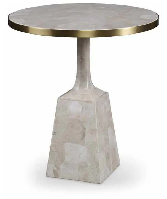 Maitland Smith 8332-36 Stone Pedestal Occasional Table Maitland Smith 8332-36 Stone Pedestal Occasional Table