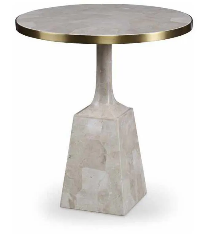 Maitland Smith 8332-36 Stone Pedestal Occasional Table Maitland Smith 8332-36 Stone Pedestal Occasional Table