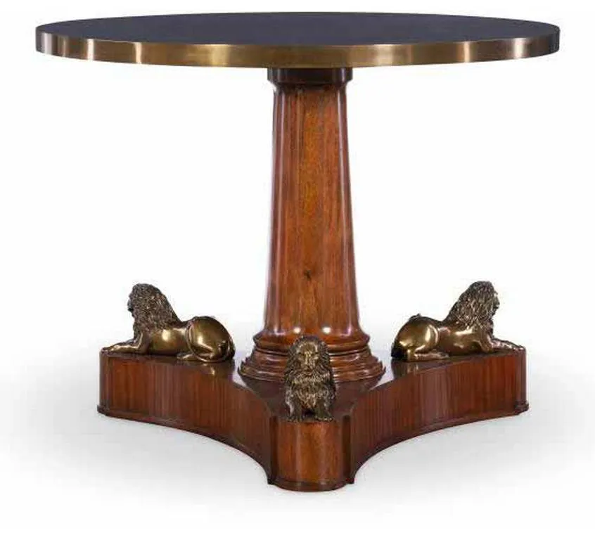 Maitland Smith 8337-36 Lion Pedestal Center Table Maitland Smith 8337-36 Lion Pedestal Center Table