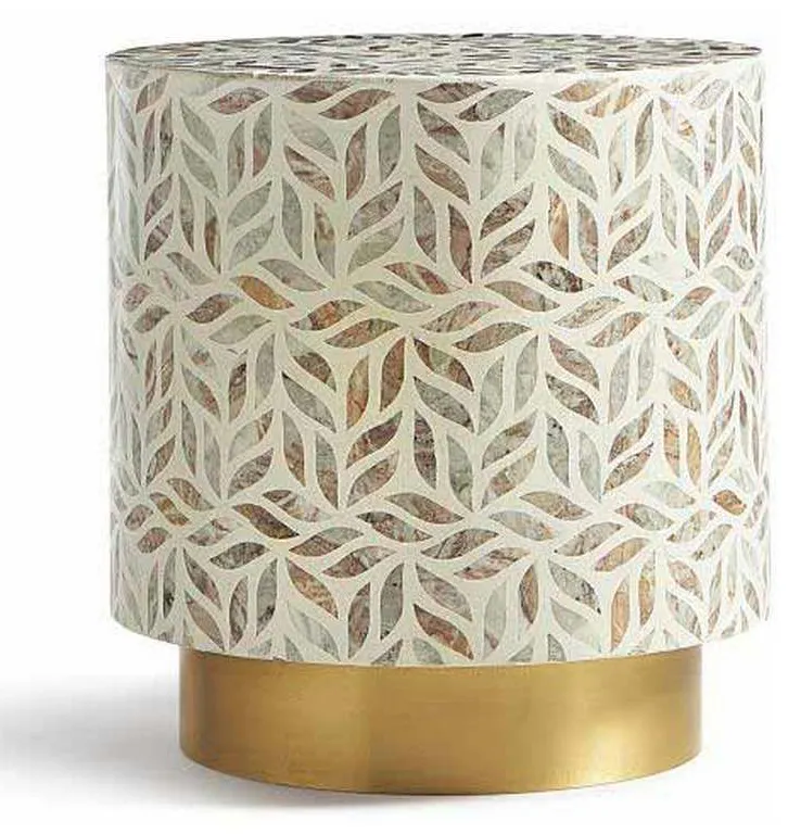 Maitland Smith 8374-32 Toranto Stone Side Table Maitland Smith 8374-32 Toranto Stone Side Table