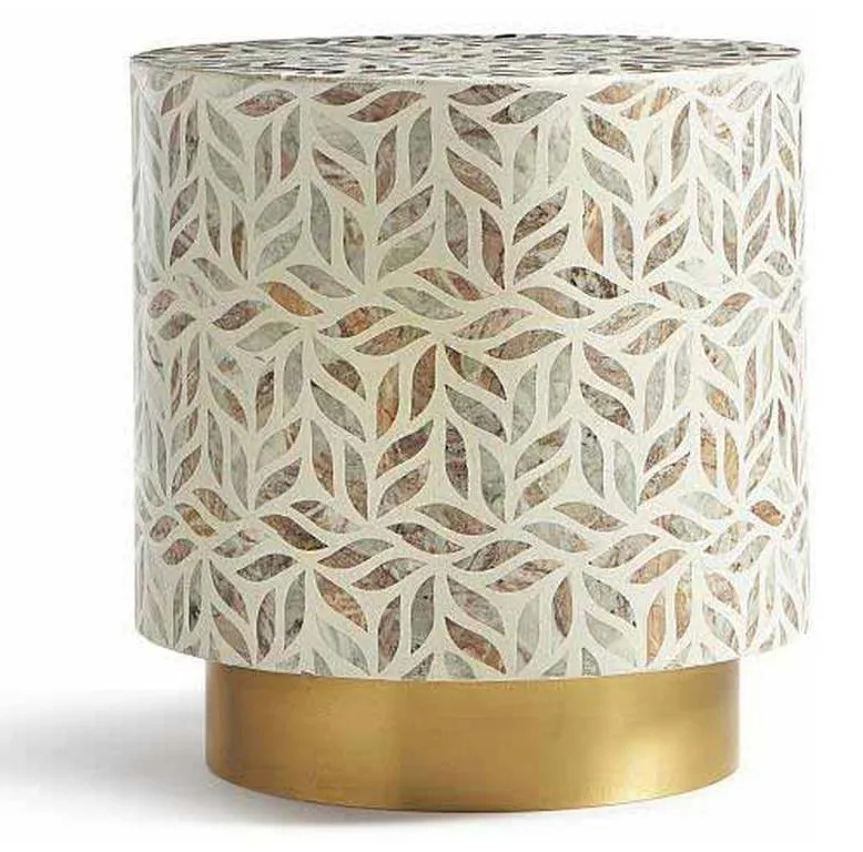 Maitland Smith 8374-32 Toranto Stone Side Table Maitland Smith 8374-32 Toranto Stone Side Table