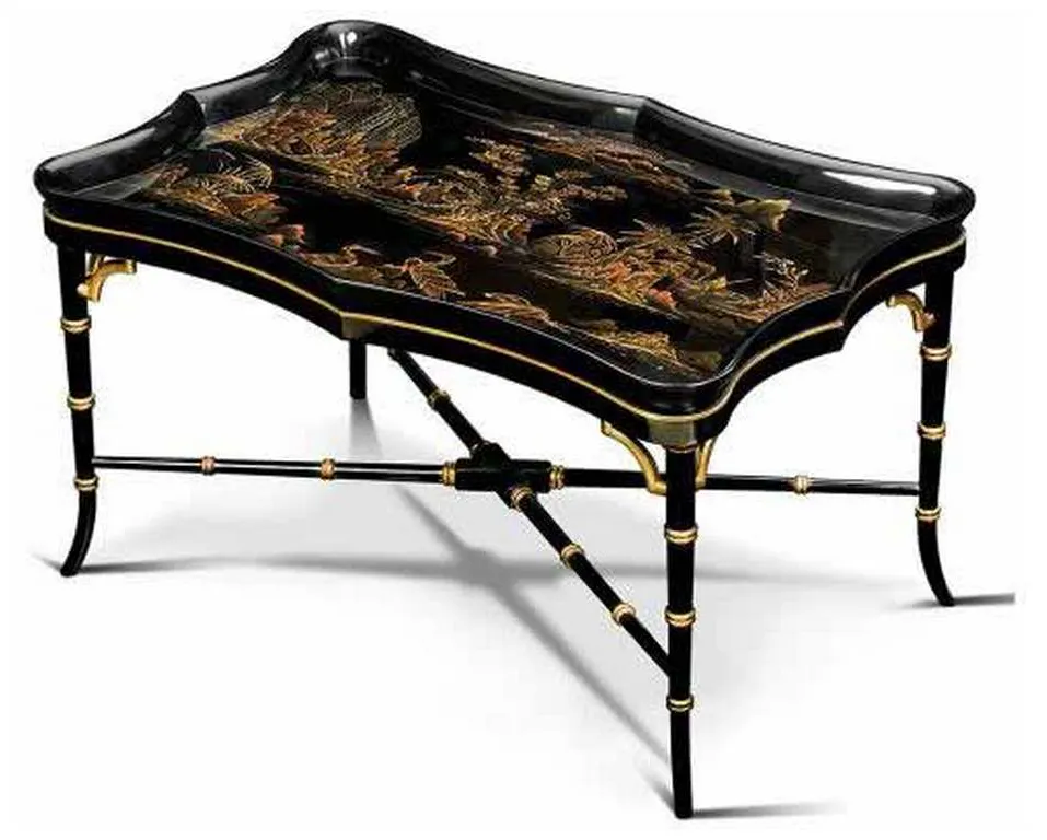 Maitland Smith 89-0607 Scarborough House Chinoiserie Cocktail Table Maitland Smith 89-0607 Scarborough House Chinoiserie Cocktail Table