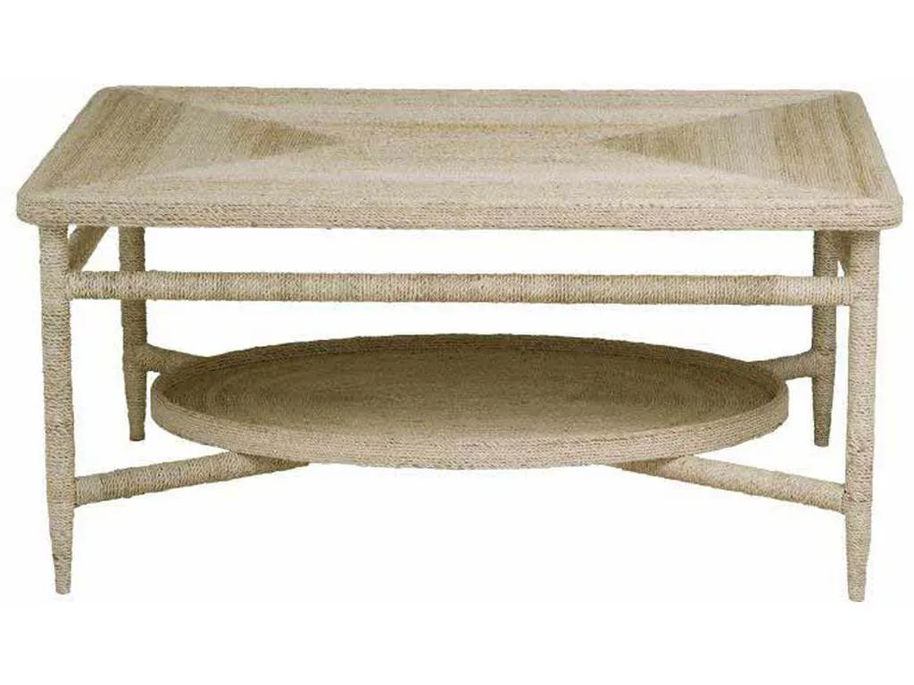 Maitland Smith 89-0610 Scarborough House Galleried Abaca Cocktail Table