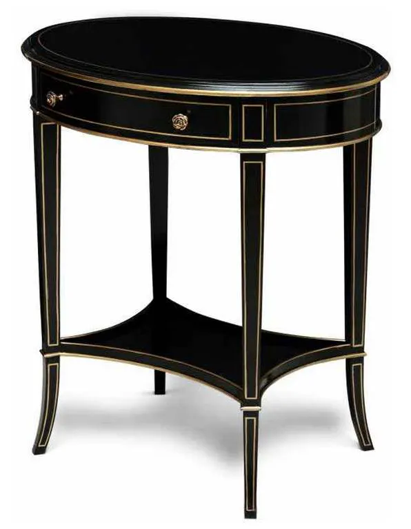 Maitland Smith 89-1010 Scarborough House Equinox Oval Side Table Maitland Smith 89-1010 Scarborough House Equinox Oval Side Table