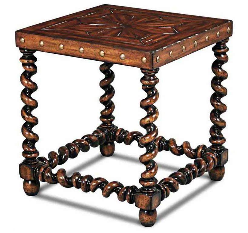 Maitland Smith 89-1012 Scarborough House Serpentine Side Table Maitland Smith 89-1012 Scarborough House Serpentine Side Table