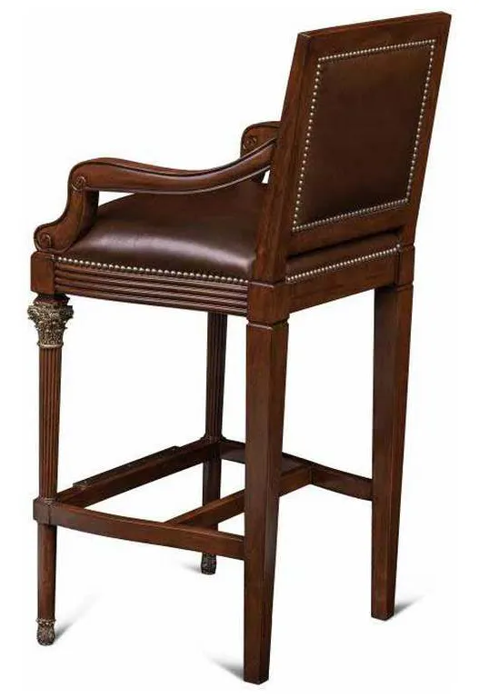 Maitland Smith 89-1501 Scarborough House Quarter Barstool Maitland Smith 89-1501 Scarborough House Quarter Barstool