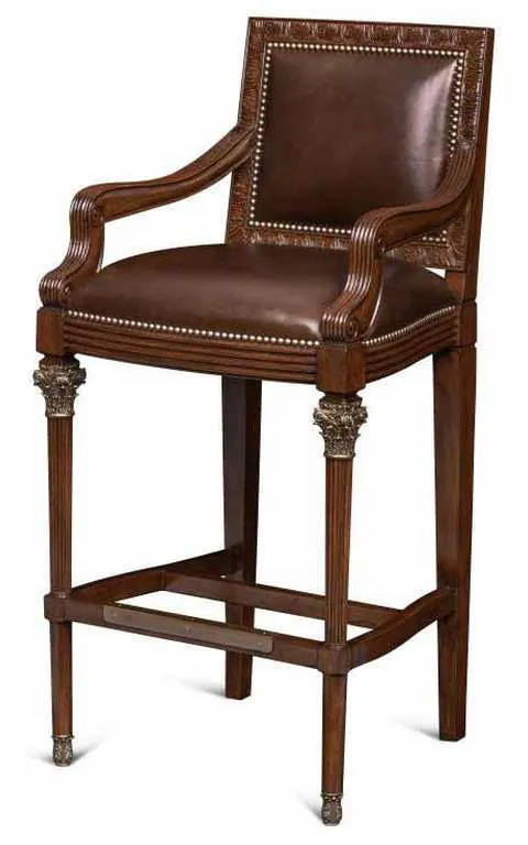 Maitland Smith 89-1501 Scarborough House Quarter Barstool Maitland Smith 89-1501 Scarborough House Quarter Barstool